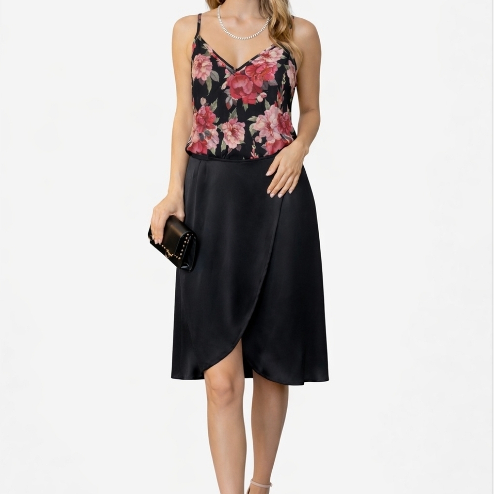 SINCERELY JULES Elegant Black Split Skirt. NWT.